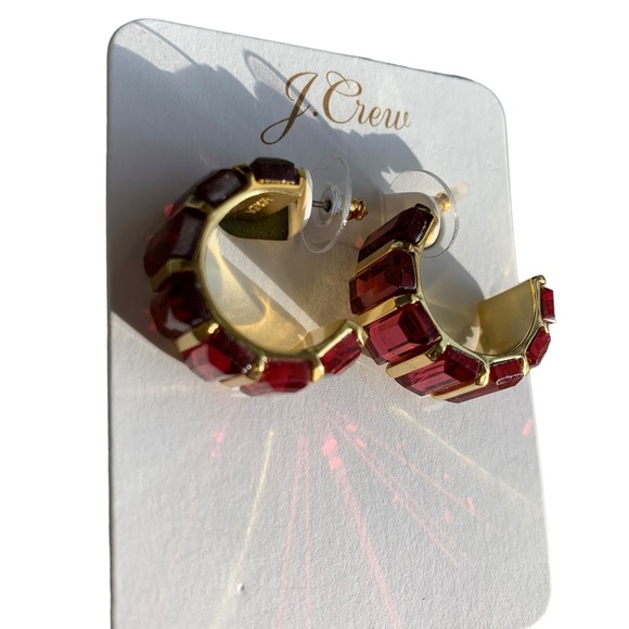 J. Crew Trapezoid Stone Hoop earrings - Picture 3 of 8